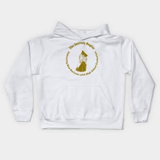 The Journey Begins - Embracing New Horizons with High School Graduation Kids Hoodie